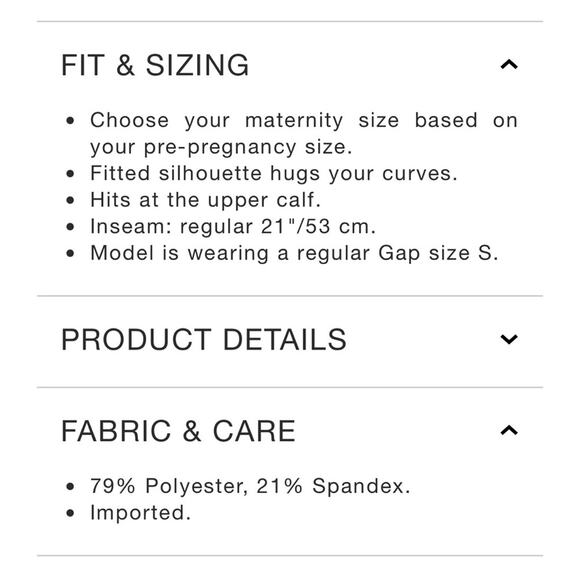 GAP GAPFIT Black Blackout Under Belly Maternity Pregnancy Capris Size XXL - Picture 12 of 12